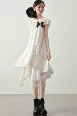 Moonlight Lace Asymmetrical Skirt