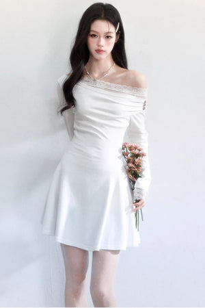 Moonlight Lace Off-Shoulder Dress