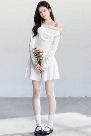 Moonlight Lace Off-Shoulder Dress