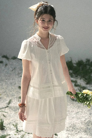 Moonlight Lace Top Two-Piece Set-Up