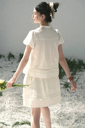 Moonlight Lace Top Two-Piece Set-Up