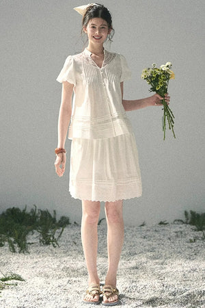 Moonlight Lace Top Two-Piece Set-Up