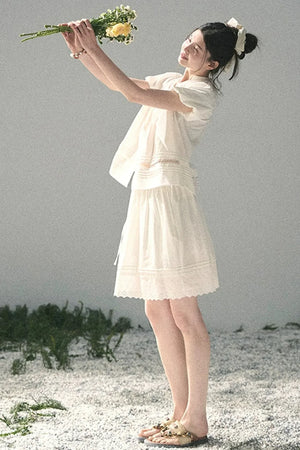 Moonlight Lace Top Two-Piece Set-Up