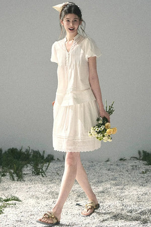 Moonlight Lace Top Two-Piece Set-Up