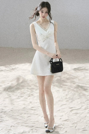 Moonlight Lace V-Neck Dress Set-Up