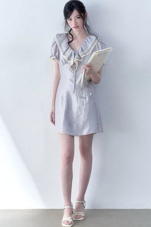 Moonlight Ruffled Puff Sleeve Dress