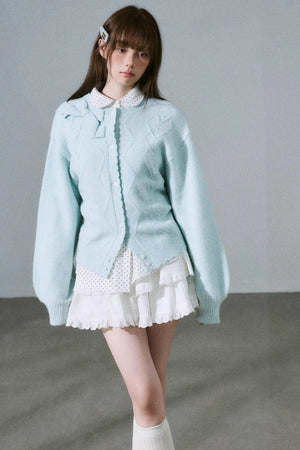 Moonlight Silhouette Sweet Wool Cardigan