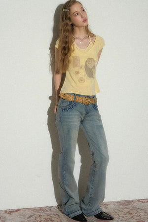 Moonlight Sparkle Flared Jeans