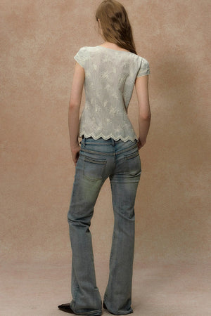 Moonlight Sparkle Flared Jeans