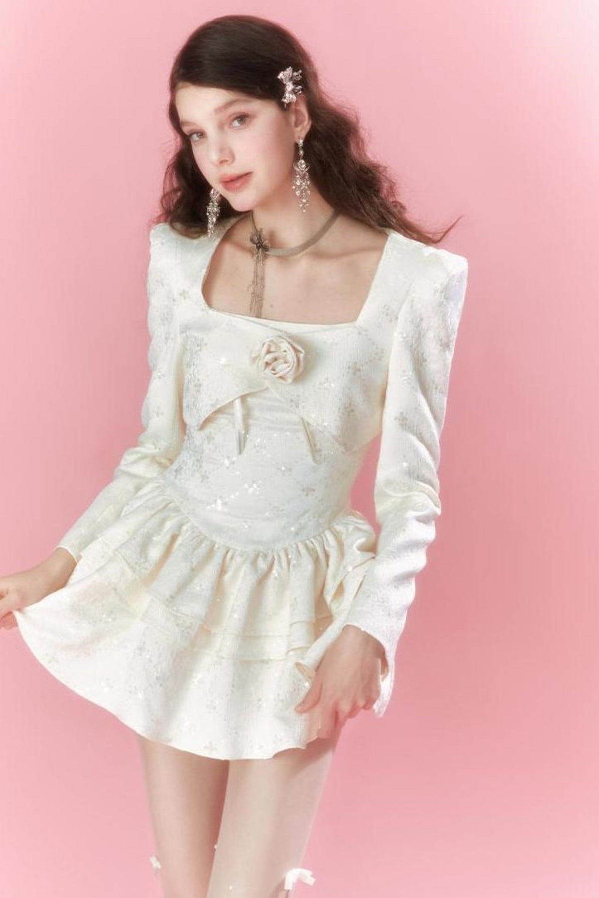 Moonlit Rose Corset Poncho Dress Set-Up