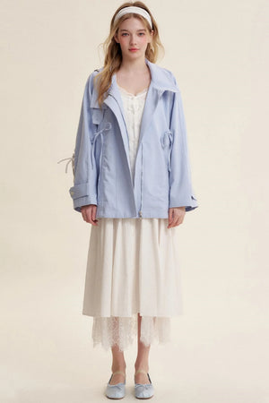 Morning Mist Cotton Bow Jacket