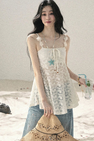 Morning Mist Lace Camisole Top