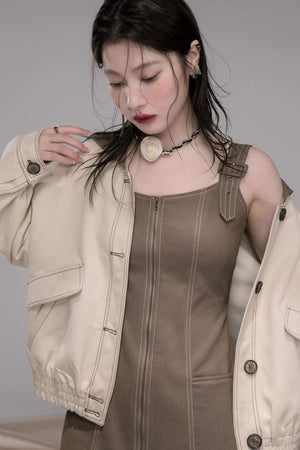 Mountain Apricot Denim Jacket Set-Up
