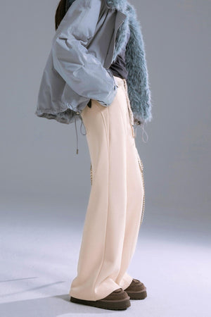 Mulberry Silk & Wool Bootcut Pants