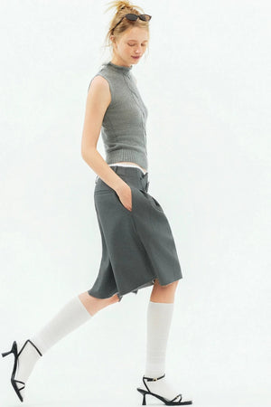 Multi-Color Mohair Knit Vest