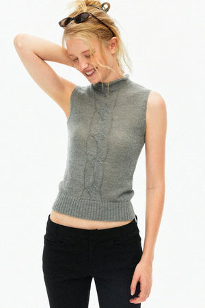 Multi-Color Mohair Knit Vest