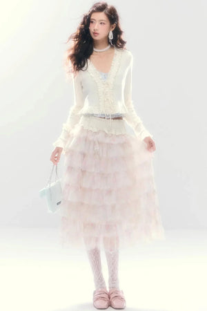 Multi-Layered Mesh Skirt