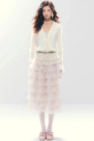 Multi-Layered Mesh Skirt