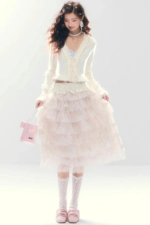 Multi-Layered Mesh Skirt