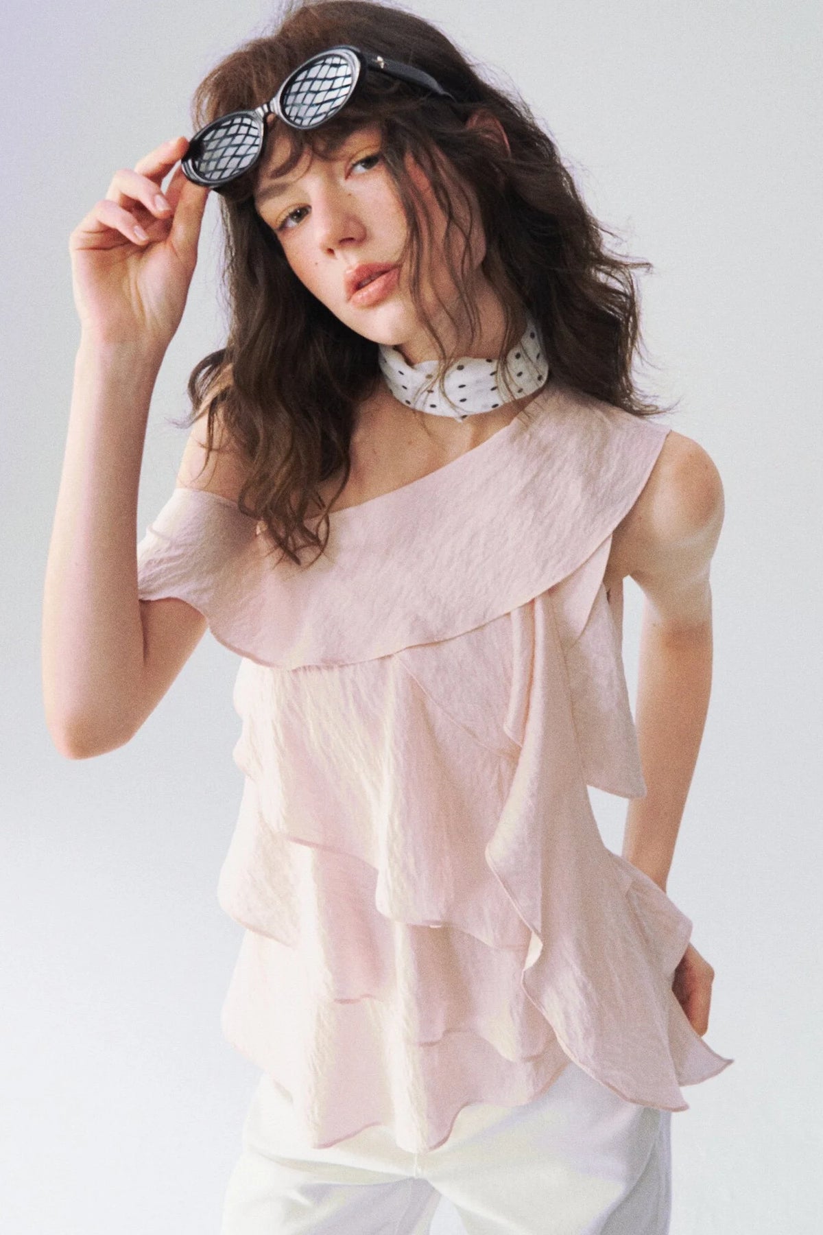 Multi-Layered Ruffle Off-Shoulder Top