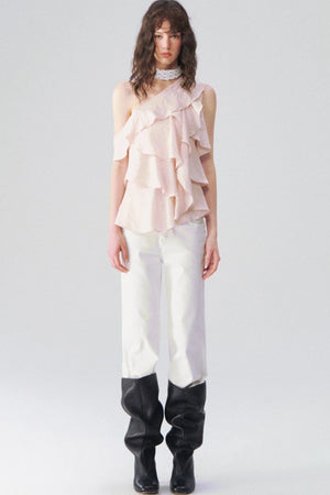 Multi-Layered Ruffle Off-Shoulder Top