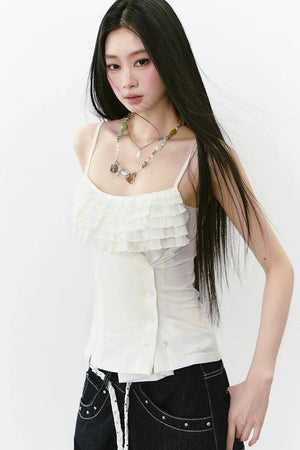 Multi-Layered Ruffled Camisole Top