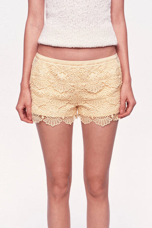 Multi-Layered Wavy Lace Shorts