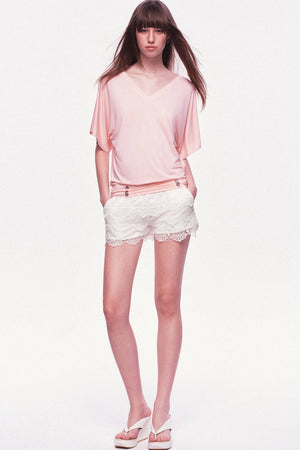 Multi-Layered Wavy Lace Shorts