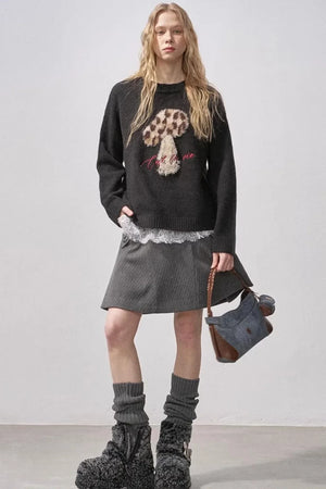 Mushroom Knit Sweater