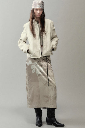 National Style Shadow Print Skirt