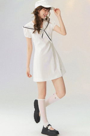 Nautical Diary Short Sleeve Dress