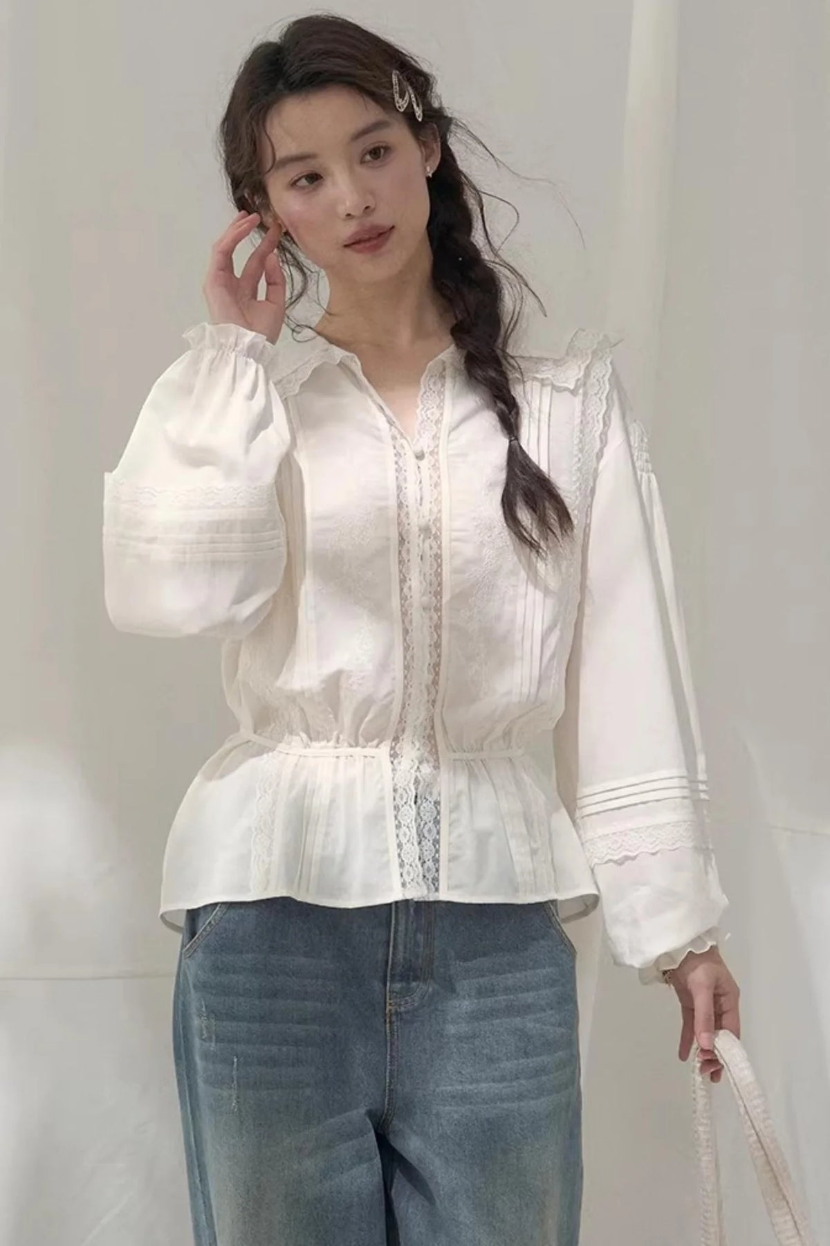 Navy Collar Breeze Shirt