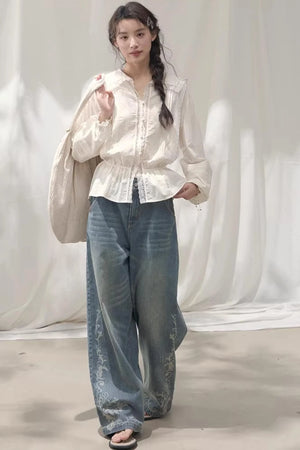 Navy Collar Breeze Shirt