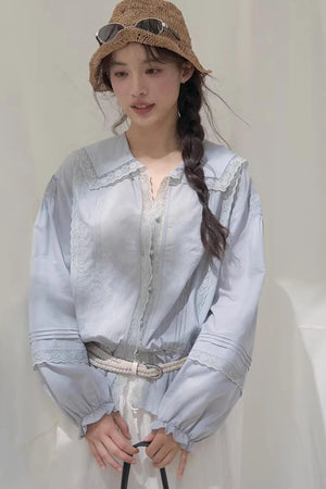Navy Collar Breeze Shirt