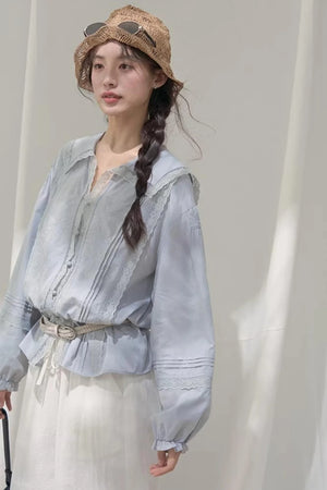Navy Collar Breeze Shirt