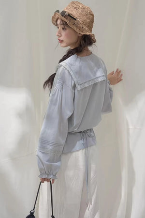 Navy Collar Breeze Shirt