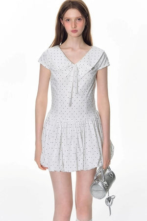 Navy Flower Bud Summer Dress