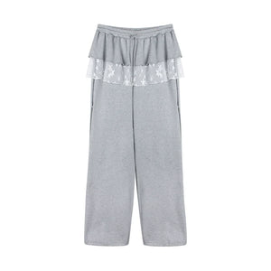 Navy Lace Short Sleeve Cinched Waist Top Set-Up