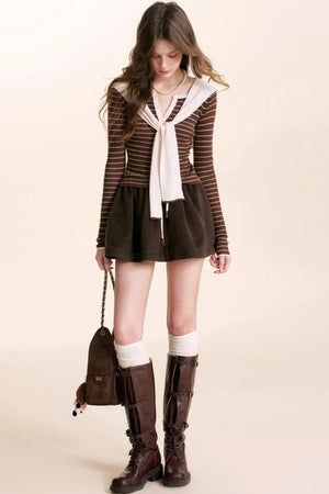 Navycore Wool Blend Knit Top