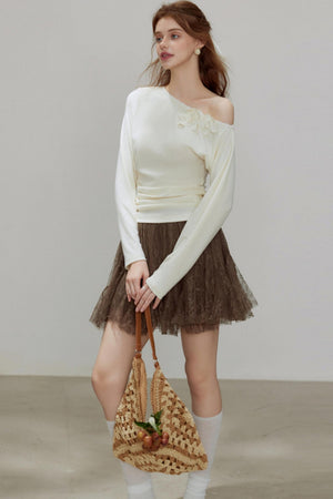 New Knitted Floral Sweater