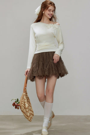 New Knitted Floral Sweater