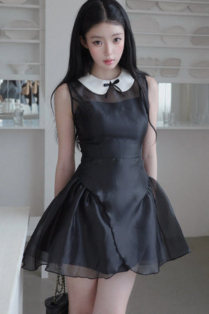 Night Banquet Bow Collar Dress