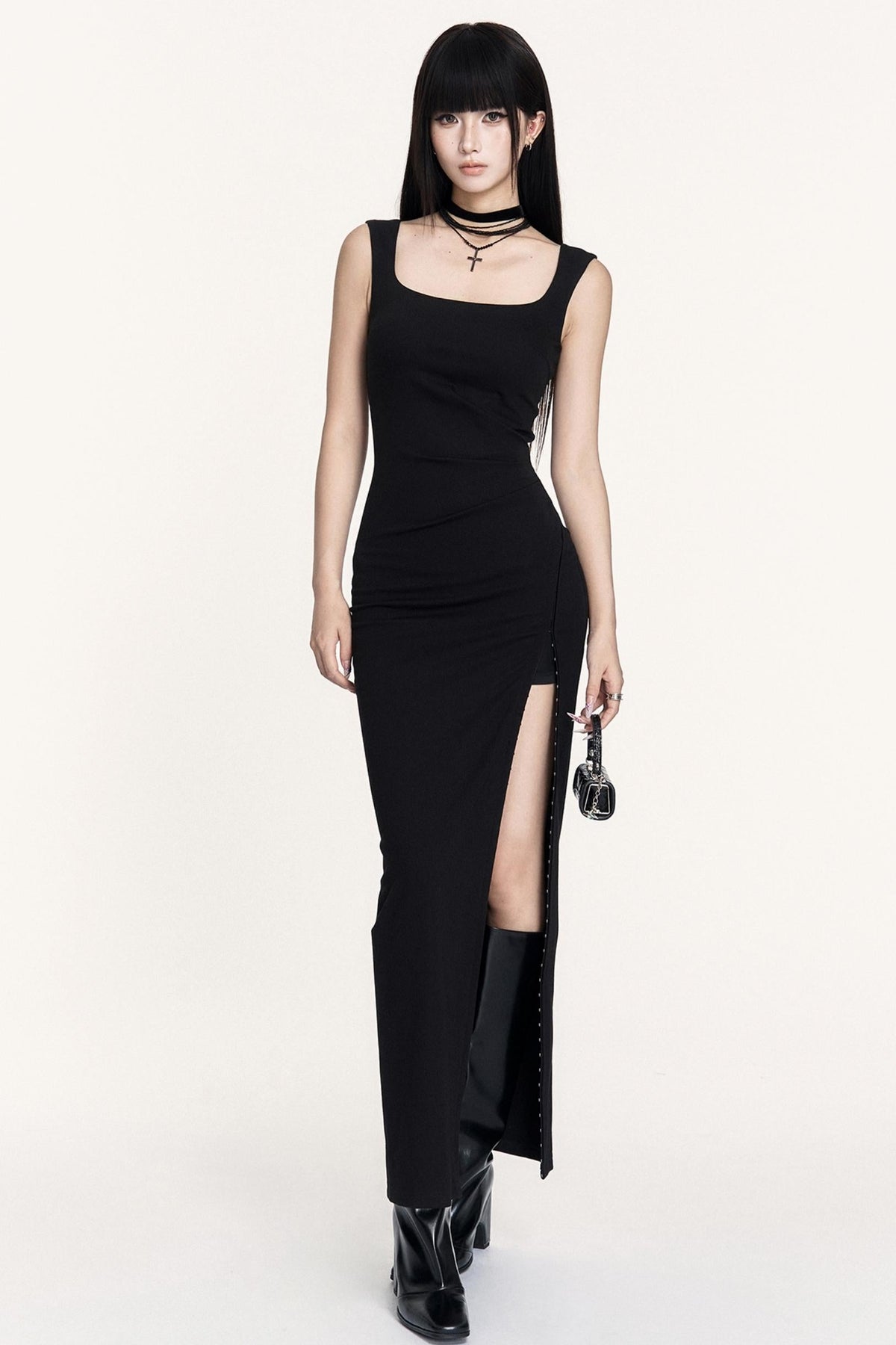 Night French Hepburn Style Dress