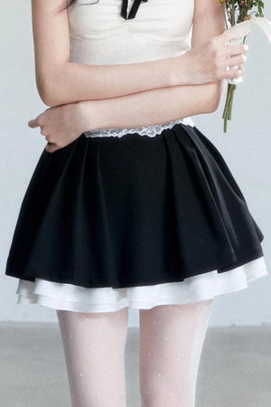 Nighttime Black Ruffle Skirt
