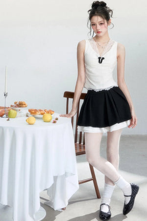 Nighttime Black Ruffle Skirt