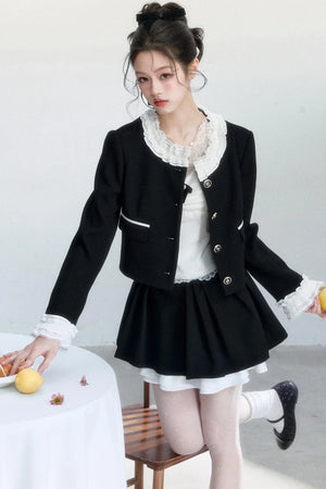 Nighttime Black Ruffle Skirt