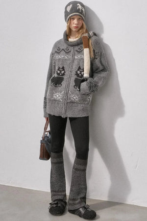 Noble Cat Knit Sweater