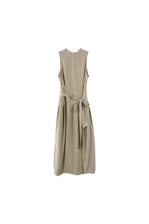Oatmeal Tie-Up Tencel Dress
