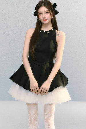Obsidian Bow Sleeveless Dress