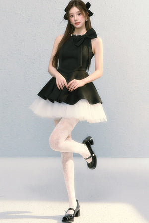 Obsidian Bow Sleeveless Dress